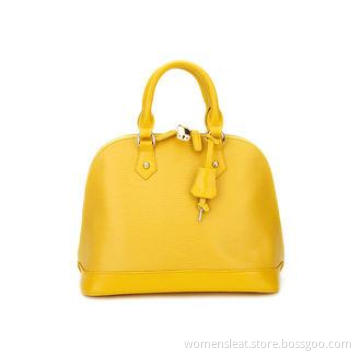 Luxury Yellow Alma PM Womens Leather Tote Bags with classic